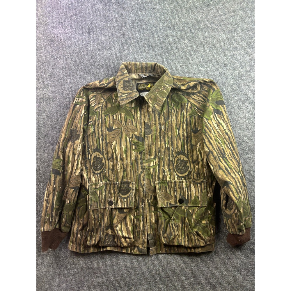 VNTG National Wild Turkey Federation Hunting Jacket Mens L Camo Realtree USA 10X